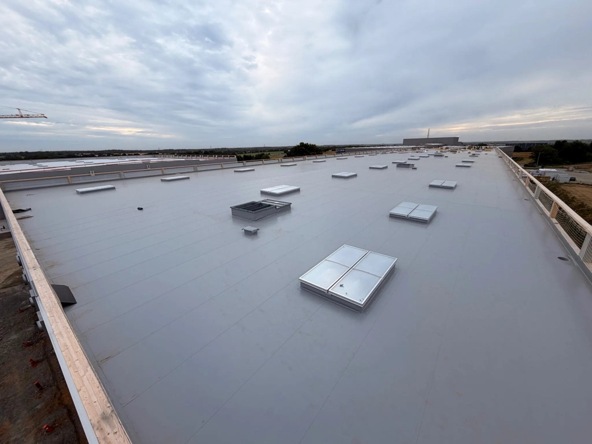 Toiture industrielle en membrane